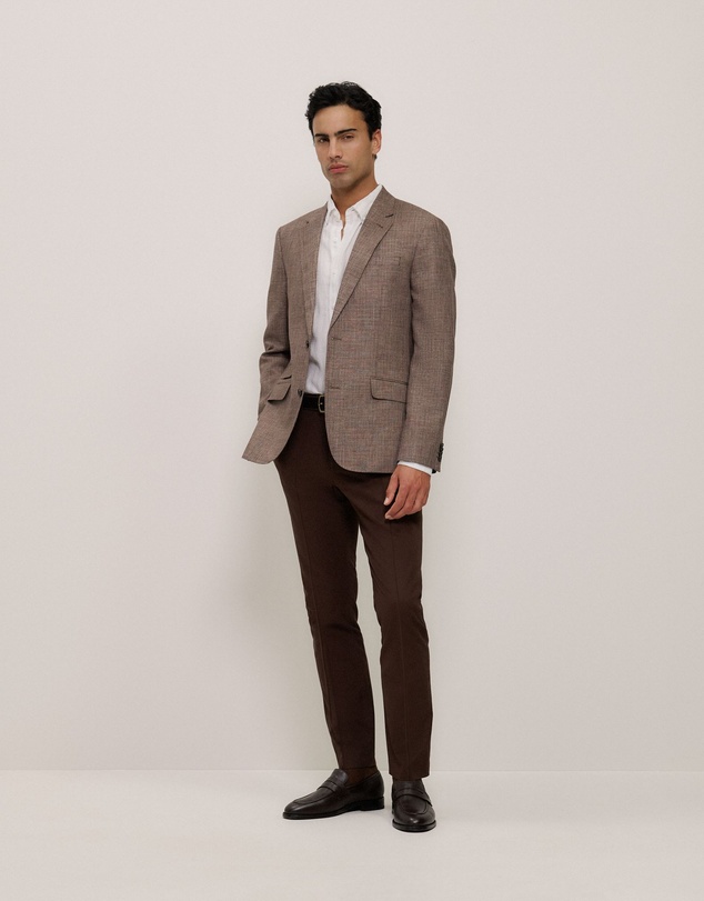 Trenery - Cotton Twill Trouser in Coffee