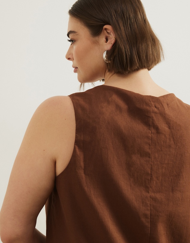 Atmos&Here Curvy - Luna Linen Blend Mini Dress