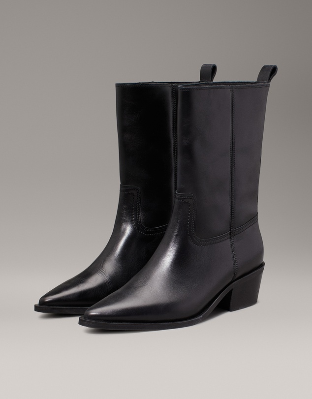 Calvin Klein - Leather Cowboy Boots