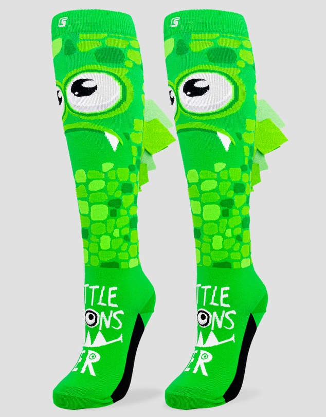 Crazy Skates - Crazy Socks Monster Green Knee-High Socks
