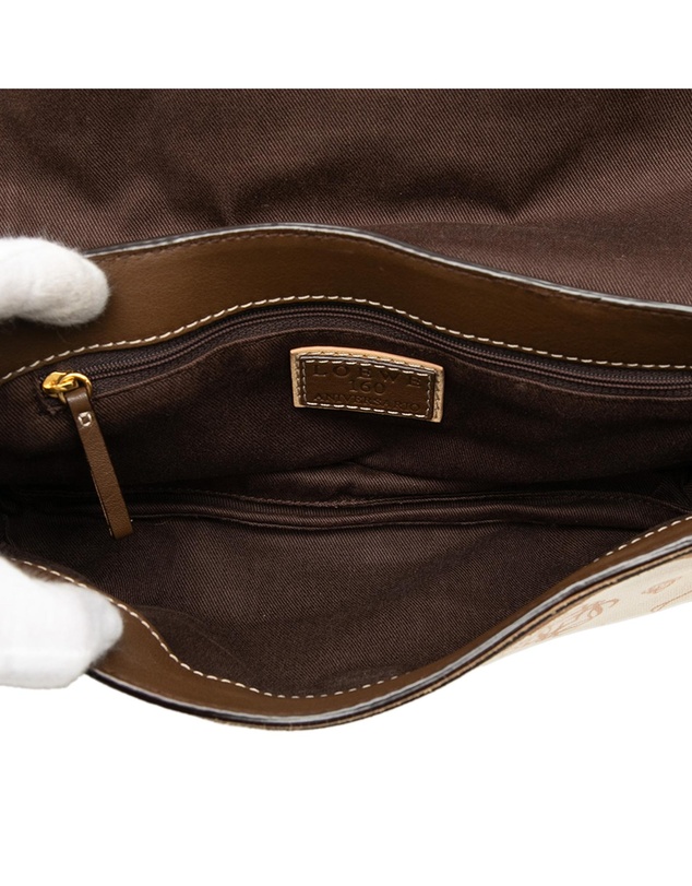 Pre-Loved by Azura Reborn - Pre-Loved 160th Anniversary Suede Trimmed Canvas Flap Shoulder Bag