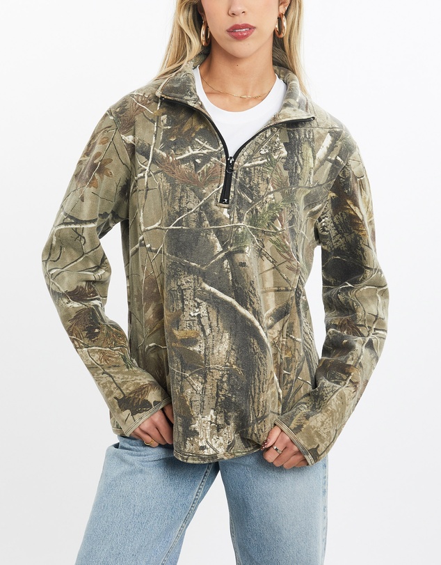 Vintage by The Real Deal - Pre Loved - Vintage Realtree Camo Quarter Zip Sweatshirt
