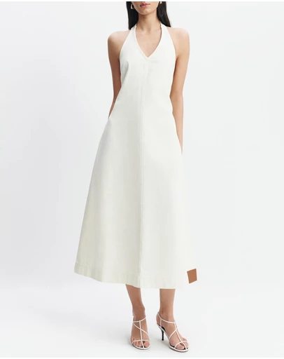 Aje Studio - Elsie Denim Halter Dress