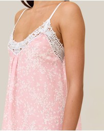 Papinelle - Cheri Blossom Lace Front Midi Nightie