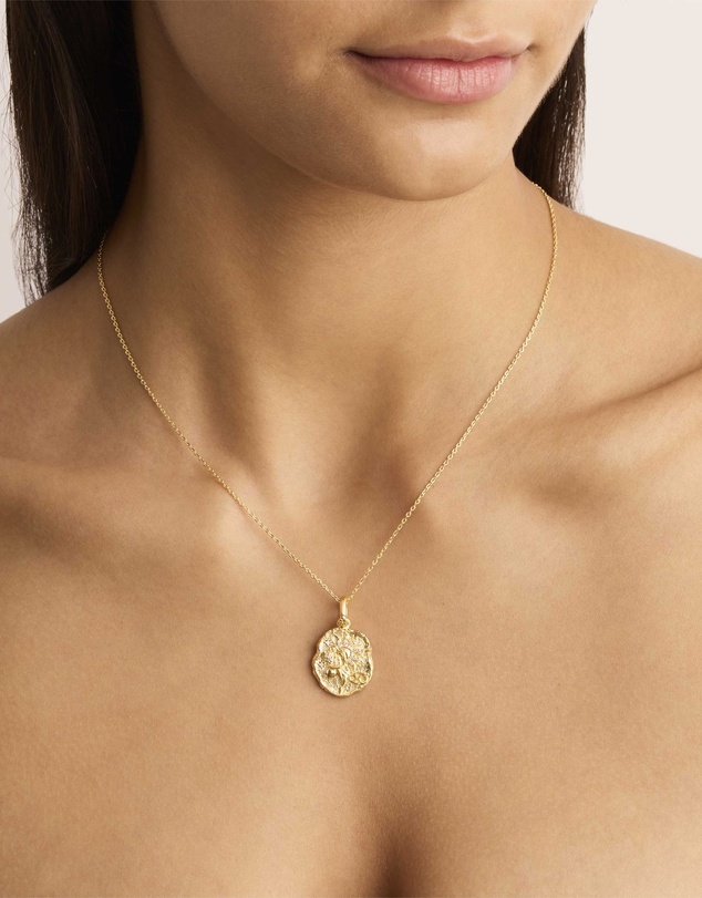By Charlotte - She Is Cancer Zodiac Necklace