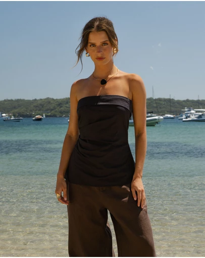 Forcast - Deb Cotton Strapless Tunic