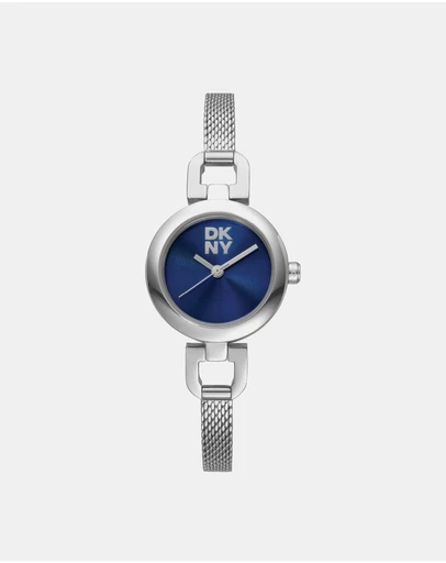 DKNY - Milanese Silver 26mm Blue Dial Womens Watch