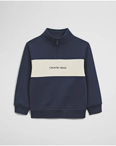 Country Road - Panelled 1/4 Zip Sweat