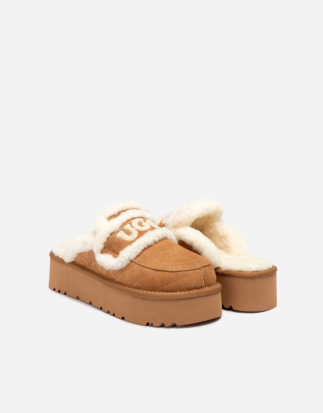 Ozwear Connection Uggs - Ugg Violet Matelasse Shearling Platform Slipper