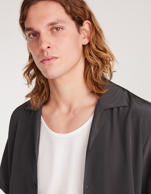 Calibre - Camp Collar Silk Shirt