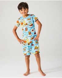 Kip&Co - KipCo x Mambo Puppies Organic Cotton Short Sleeve Tee Short Pyjama Set - Kids