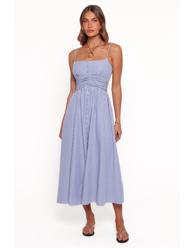 Petal & Pup - Jilara Midi Dress - Blue Stripe