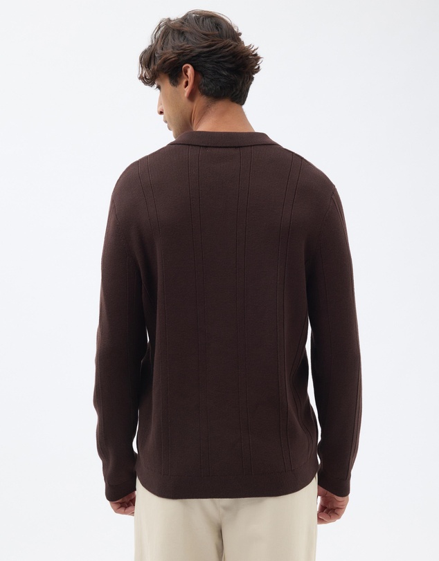 AERE - Organic Cotton Long Sleeve Polo