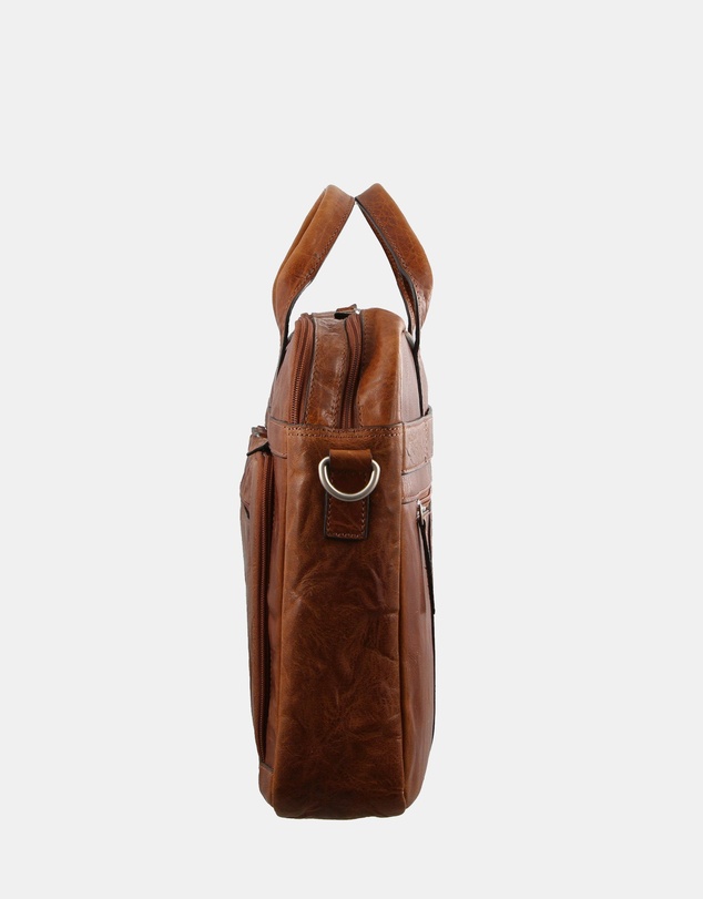 Pierre Cardin - Pierre Cardin Rustic Leather Computer/Business Bag