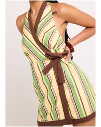 Subtitled - Avalon Halter Wrap Mini Dress