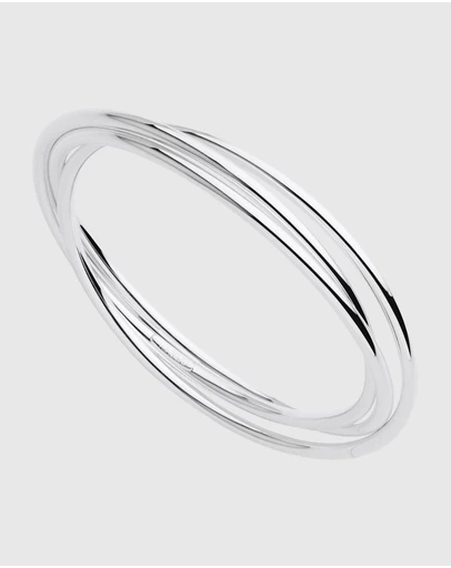 Najo - Café Silver Bangle (65mm)