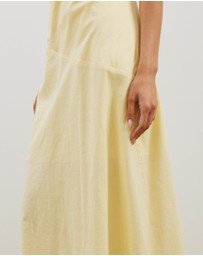 Atmos&Here - Stephanie Linen Blend Wrap Front Midi Dress