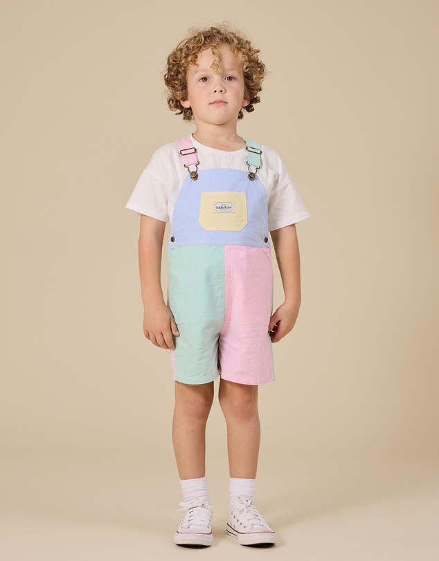 Goldie + Ace - Colour Block Burton Overalls - ICONIC EXCLUSIVE - Babies-Kids