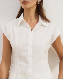 Atmos&Here - Ilyra Cap Sleeve Shirt