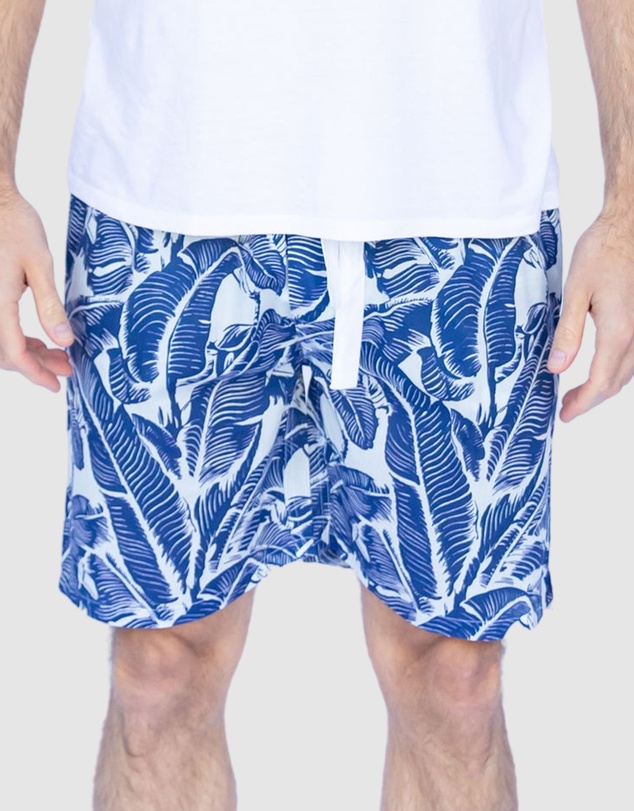 Sant And Abel - Men's Martinique® Blue Banana Leaf Sleep Shorts