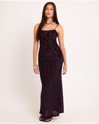 Alice In The Eve - Devon Burn Out Slip Maxi Dress