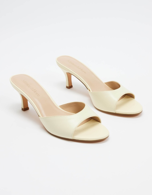 Atmos&Here - Rosie Peep Toe Leather Heels