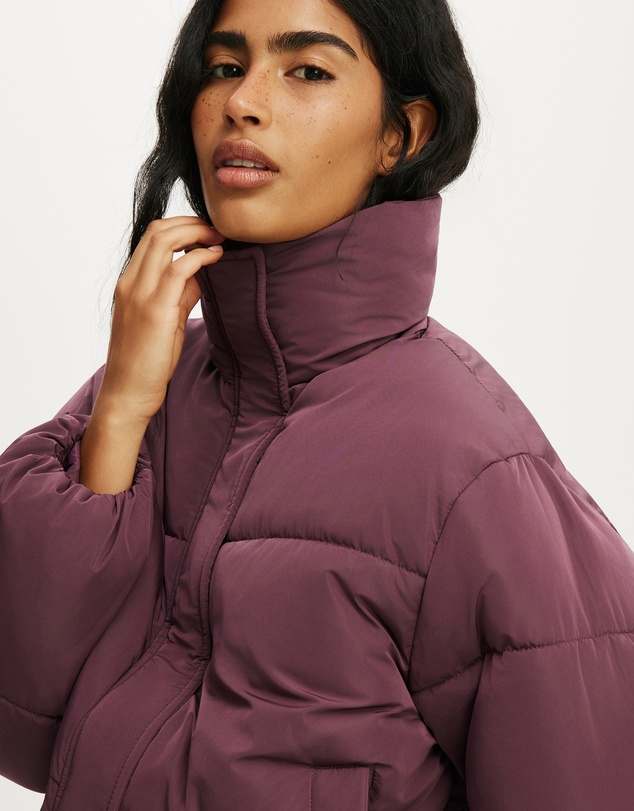 Cotton On Body Active - The Mother Puffer Funnel Neck Jacket