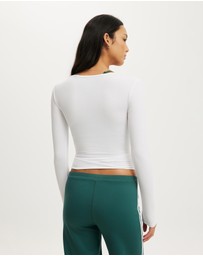 Cotton On Body Active - Active Rib Cross Front Long Sleeve