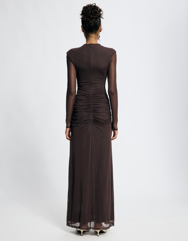 Revibe - Repaired Lover Willa Long Sleeve Mesh Maxi Dress - AU 12
