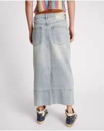 ONE TEASPOON - Fleetwood Cassidy Mid Waist Long Denim Column Skirt