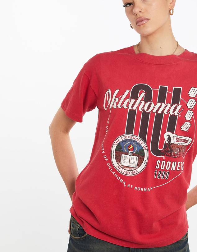 Vintage by The Real Deal - Pre Loved - Vintage 90s NCAA Oklahoma Sooners Tee