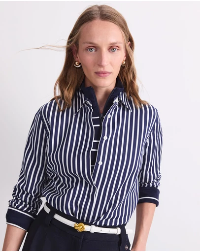 Sportscraft - Hannah Stripe Cotton Silk Shirt