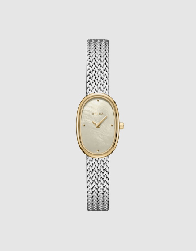 Breda - Jane Tethered Two Tone Gold and Metal Mesh Watch, 18MM