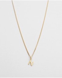 Kirstin Ash - N Outline Initial Necklace