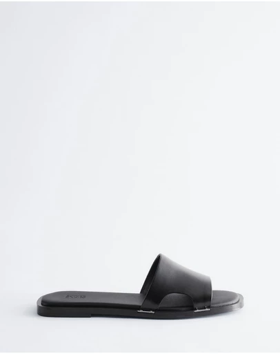 & Other Stories - Metal-Detail Leather Slides