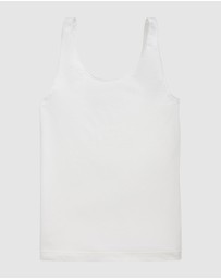 Lauren by Ralph Lauren - Cotton & Lace Scoop Neck Tank Top