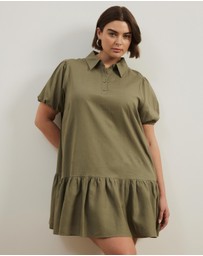 Atmos&Here Curvy - Lola Linen Blend Shirt Dress