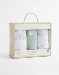 Living Textiles - 3 Pack Organic Wash Cloths - Goosey Goosey