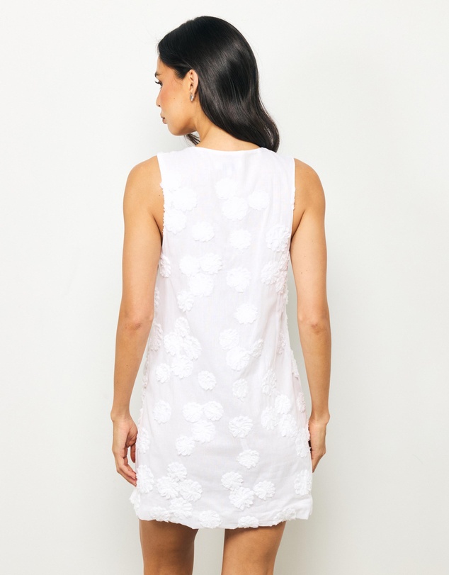 AERE - Nahla Floral Applique Mini Dress