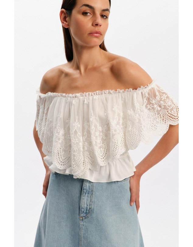 Bardot - Ivanka Lace Detail Top