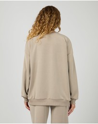 All About Eve - Luxe Active Box Crew Stone