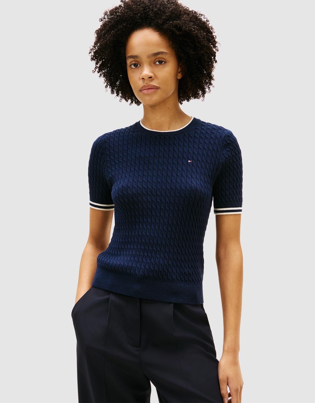 Tommy Hilfiger - Cable Knit Short Sleeve Jumper