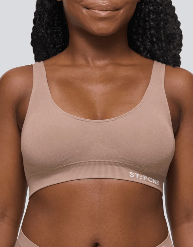 STEP ONE - Women's SmoothFit Padded Bra 4 Pack - Ash Brown / Tan / Pink Beige / Light Beige