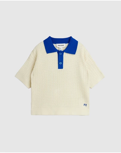 Mini Rodini - Cable Knit Polo Shirt - Babies-Teens