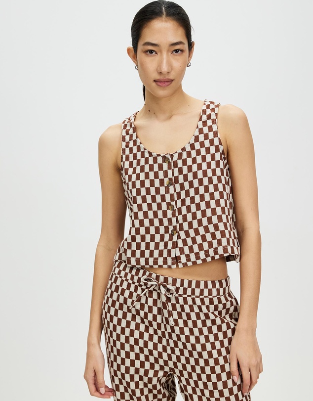 Brixton - Mykonos Small Check Tank