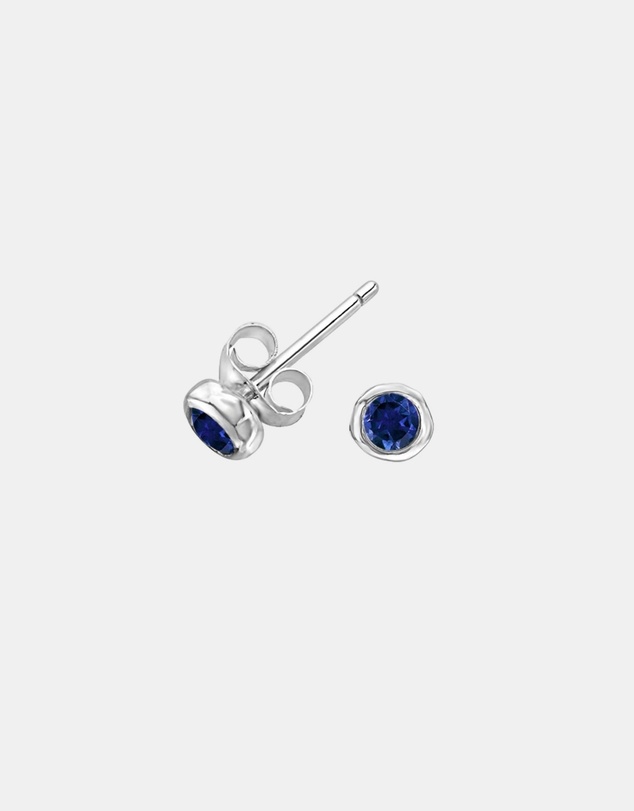 Dower & Hall - Women's 3mm Blue Sapphire Dewdrop Studs In Sterling Silver