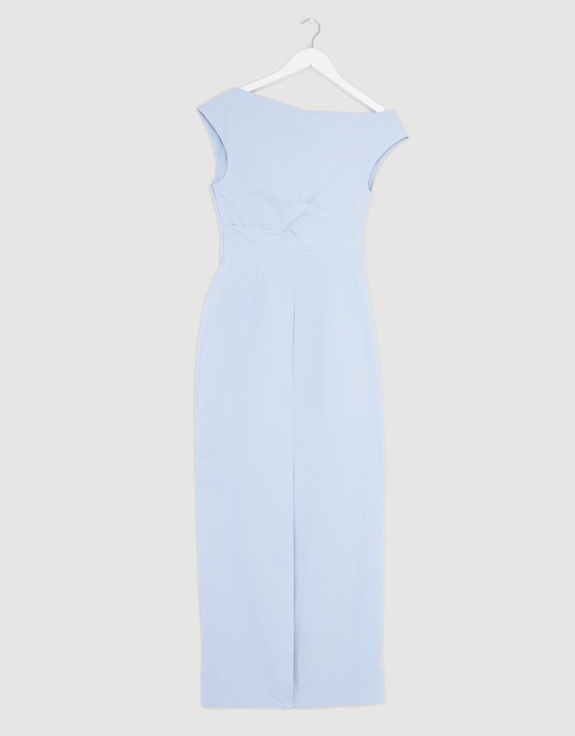Revibe - Repaired Shona Joy Campbell Off Shoulder Maxi Dress - AU 8