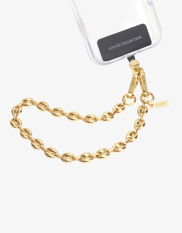 LOUVE COLLECTION - Universal Phone Strap Connector (Black) + Marina Wristlet