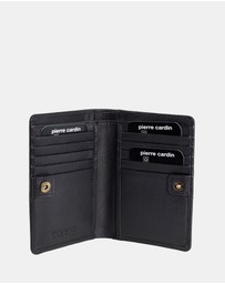 Pierre Cardin - Pierre Cardin Ladies Leather Snap Button Bi-Fold Wallet