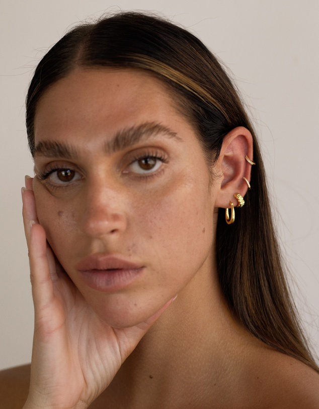 HOUSE OF SLANI - Lucy Crystal Huggie Hoops